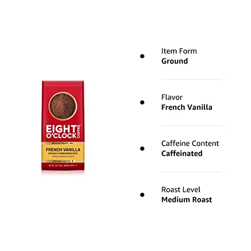 Eight O'Clock French Vanilla Coffee, 11oz (6 Pack)