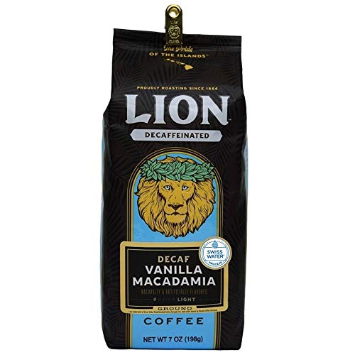 Lion Coffee Decaf Vanilla Macadamia Light Roast Bag