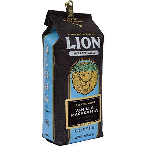 Lion Coffee Decaf Vanilla Macadamia Light Roast Bag