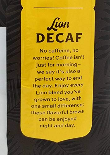 Lion Coffee Decaf Vanilla Macadamia Light Roast Bag