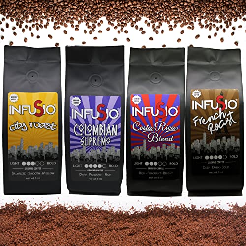 InfuSio Gourmet Ground Coffee Variety Pack - 4lbs