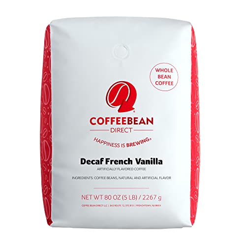 French Vanilla Decaf Whole Bean Coffee 5lb Bag
