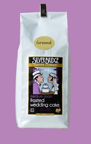 Silver Bridge Flavored Ground Coffee Frosted Wedding Cake