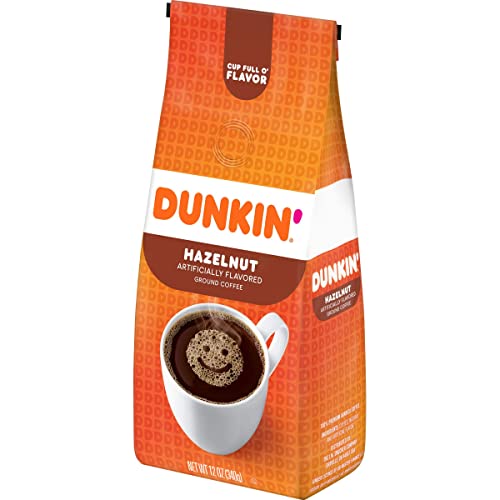 Dunkin' Hazelnut Flavored Ground Coffee, 12 Ounce