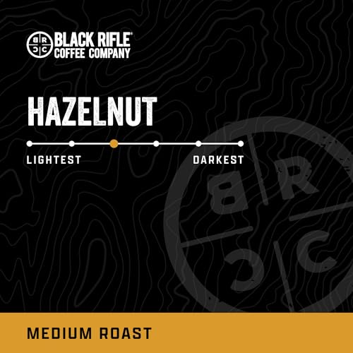 Black Rifle Coffee Company Hazelnut, Flavored Medium Roast Ground Coffee, 12 OZ Bag