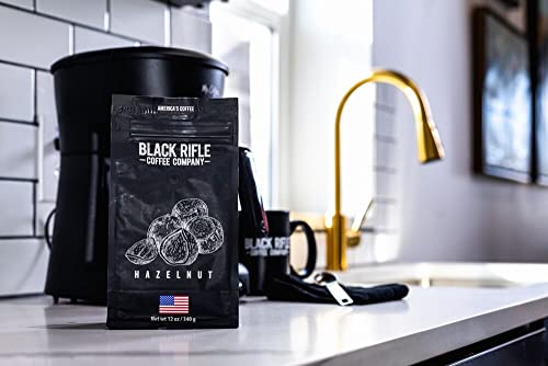 Black Rifle Coffee Company Hazelnut, Flavored Medium Roast Ground Coffee, 12 OZ Bag
