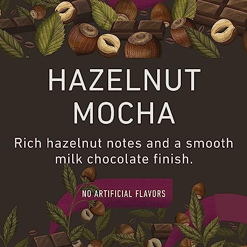 Peet's Flavored Coffee, Hazelnut Mocha Ground Coffee, 30 Ounces (Three Bags of 10oz), Light Roast
