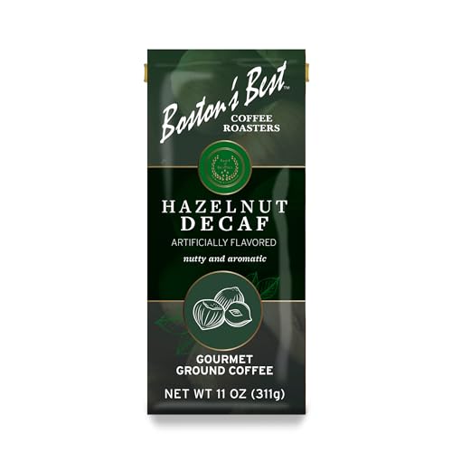 Boston’s Best Gourmet Ground Coffee – Hazelnut Flavored Decaf Coffee – Medium Roast – 11 oz
