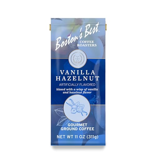 Boston’s Best Gourmet Ground Coffee – Vanilla Hazelnut Flavored Coffee – Medium Roast – 11 oz