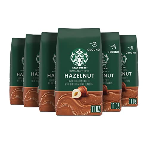 Starbucks Medium Roast Ground Coffee — Hazelnut — 6 bags (11 oz. each)
