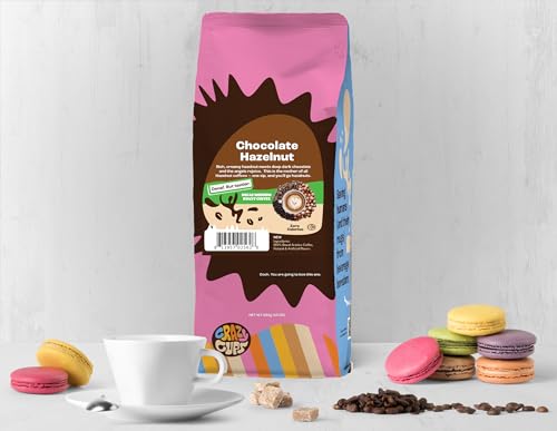 Crazy Cups Decaf Flavored Ground Coffee Variety Pack, Includes Chocolate Hazelnut, French Vanilla and Death by Chocolate, in 10 oz Bags, For Brewing Flavored Hot or Iced Decaf Coffee, Variety 3 Pack