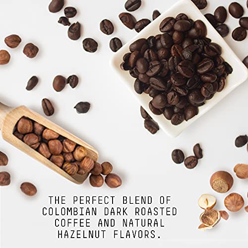 Stone Street Cold Brew Flavored Coffee, Natural Hazelnut Flavor, Low Acid, 100% Colombian, Gourmet Coffee, Coarse Ground, Dark Roast, 1 LB