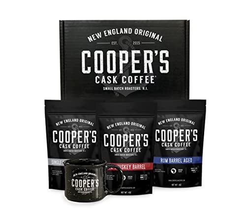 Coffee Sampler Set with Whiskey and Rum Flavors