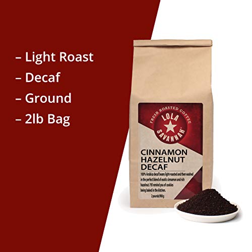 Lola Savannah Cinnamon Hazelnut Ground Decaf Coffee, 2lb