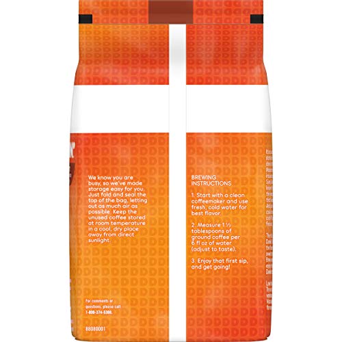 Dunkin' Hazelnut Flavored Ground Coffee, 20 Ounces (Pack of 6)