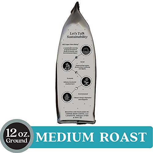Copper Moon Ground Coffee, Medium Roast, Hawaiian Hazelnut Blend, 12 Oz