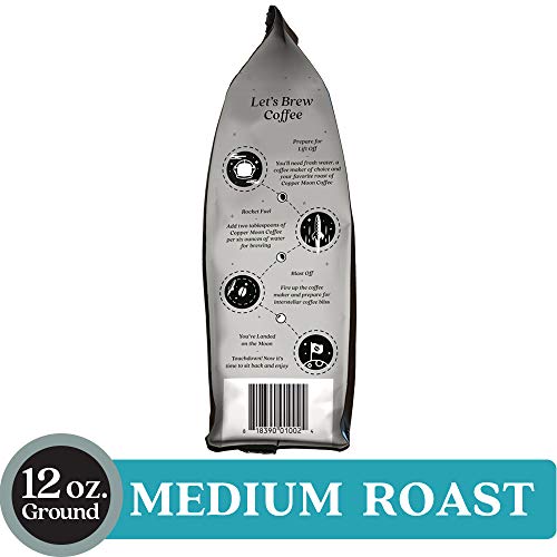 Copper Moon Ground Coffee, Medium Roast, Hawaiian Hazelnut Blend, 12 Oz
