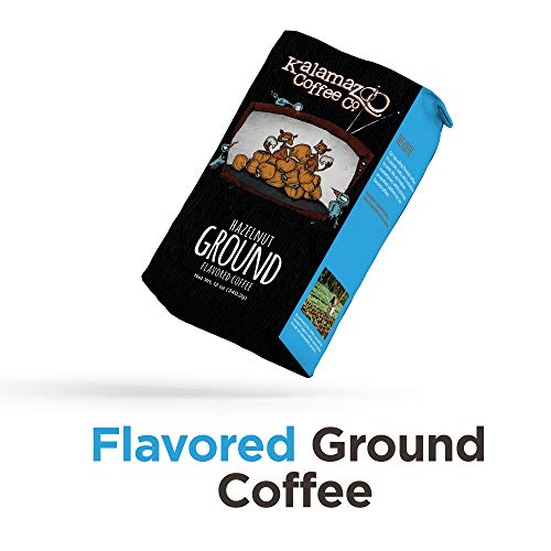 KALAMAZOO COFFEE COMPANY Specialty Flavored Ground Coffee Variety Pack - Hazelnut, Backpackers Blend, & Papua New Guinea - 12oz Bag, Pack of 3