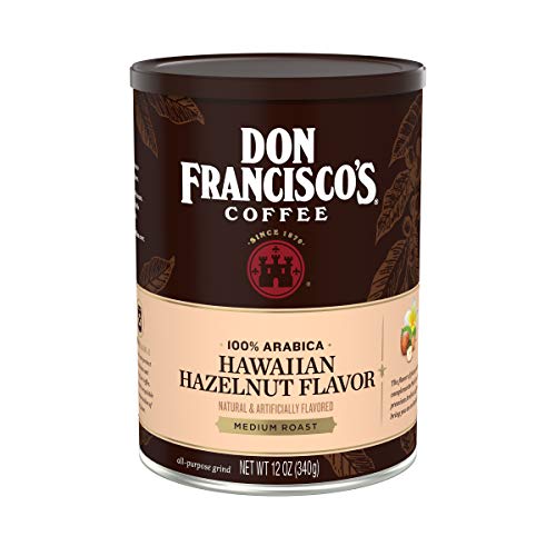 Don Francisco's Hawaiian Hazelnut Flavored Ground Coffee, 100% Arabica (12 Ounce Can)