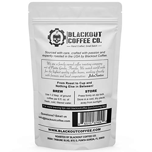 Blackout Coffee Hazelnut Creme Flavored Coffee - Ground Coffee, 12 oz Pouch