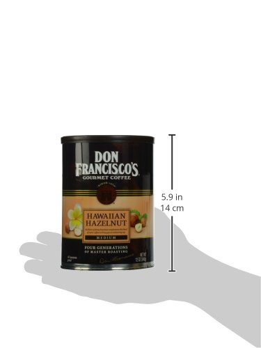 Don Francisco's Hawaiian Hazelnut Flavored Ground Coffee, 100% Arabica (12 Ounce Can)