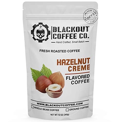 Blackout Coffee Hazelnut Creme Flavored Coffee - Ground Coffee, 12 oz Pouch