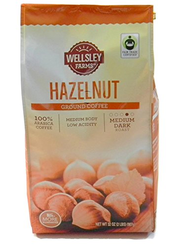 Wellsley Farms Hazelnut Ground Coffee, 32 Ounce