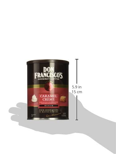 Don Francisco's Caramel Cream Flavored Ground Coffee (3 x 12 oz Cans)