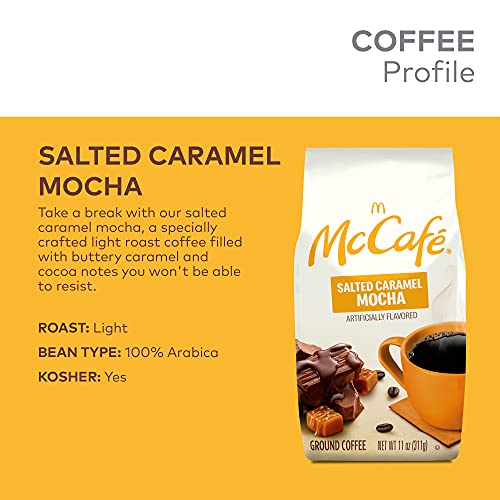 McCafe Salted Caramel Mocha, Ground Coffee, Flavored, 11oz. Bagged