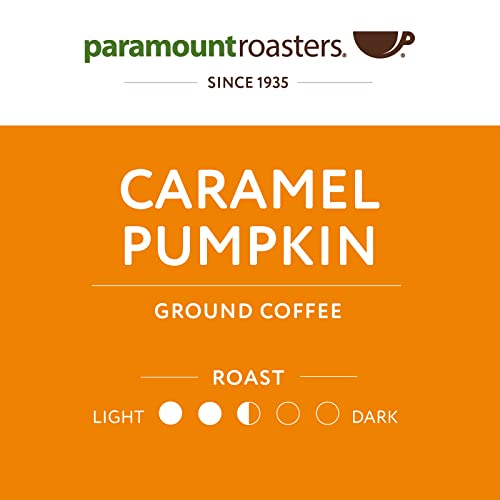 Caramel Pumpkin Flavored Ground Coffee by Paramount Roasters, 12oz medium roast