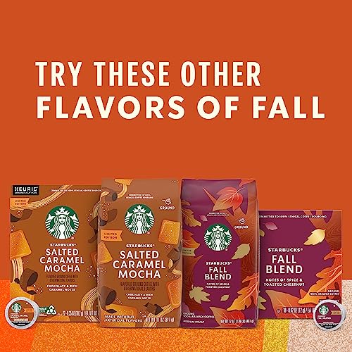 Starbucks Ground Coffee, Salted Caramel Mocha Naturally Flavored Coffee, 100% Arabica, Limited Edition, 1 Bag (11 Oz)