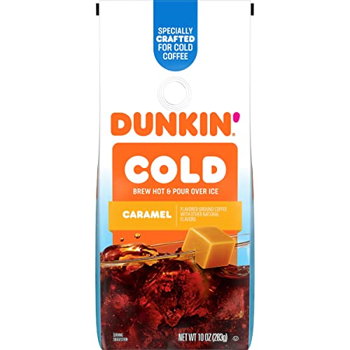 Dunkin' Cold Caramel Flavored Ground Coffee, 10 Ounce