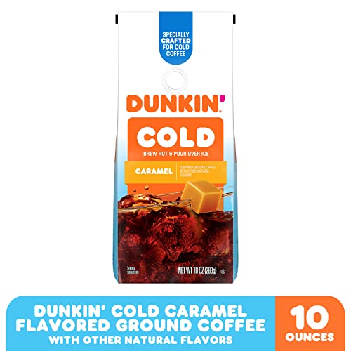 Dunkin' Cold Caramel Flavored Ground Coffee, 10 Ounce