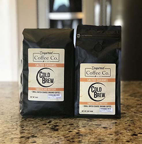 Salted Caramel - 2lb Flavored Cold Brew Coffee Grounds - Inspired Coffee Co