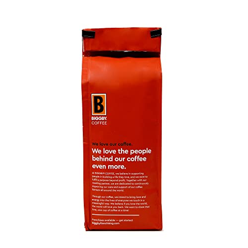 BIGGBY Salted Caramel Flavored Ground Coffee, 12 oz. Vacuum Sealed Bag, Medium Roast