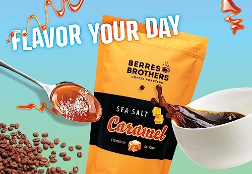 Berres Brothers Sea Salt Caramel Ground Coffee10 Ounce Bag Caramel Drizzle with a Pinch of Salt, Medium Roast, Caffeinated Flavored Coffee