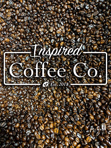 Decaf Salted Caramel - Flavored Cold Brew Coffee - Inspired Coffee Co. - Swiss Water Process - Coarse Ground Coffee - 12 oz. Resealable Bag, Orange and black