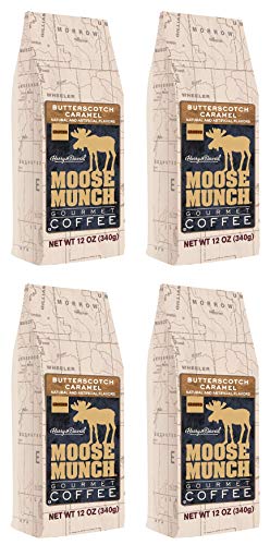 Moose Munch Gourmet Ground Coffee by Harry & David, 4/12 oz bags (Butterscotch Caramel)