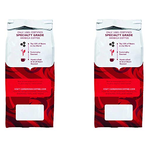 Camerons Coffee Roasted Ground Coffee Bag, Flavored, Sea Salt Caramel, 12 Ounce - 2 Pack