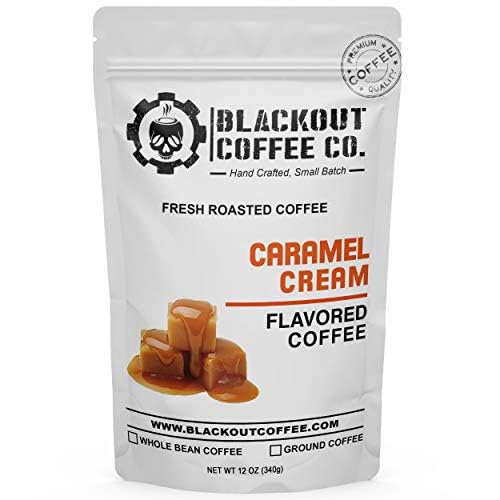 Blackout Coffee Caramel Cream Flavored Coffee - Ground Coffee, 12 oz pouch
