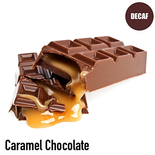 Caramel Chocolate Decaf Flavored Coffee, Ground, Fresh Roasted, 16-ounce
