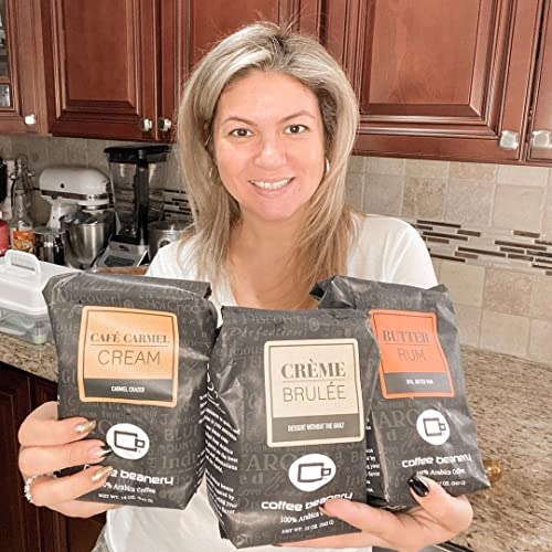 Caramel Vanilla Latte Decaf Coffee by Coffee Beanery | 12oz Flavored Decaf Coffee Ground Medium Roast Coffee | 100% Specialty Arabica Coffee Ground | Gourmet Coffee | Flavored Ground Coffee Medium Roast