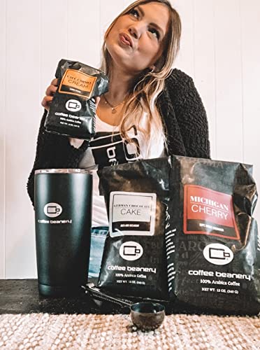 Caramel Vanilla Latte Decaf Coffee by Coffee Beanery | 12oz Flavored Decaf Coffee Ground Medium Roast Coffee | 100% Specialty Arabica Coffee Ground | Gourmet Coffee | Flavored Ground Coffee Medium Roast