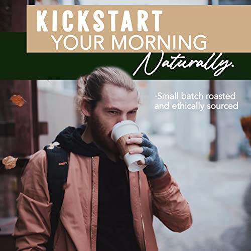 Ancient Roots Sea Salted Caramel Flavored Mushroom Coffee - Salted Caramel Coffee - Medium Roast Flavored Coffee - Gourmet Coffee with Benefits of Mushroom - By Corim Premium Blends (12 Ounces)