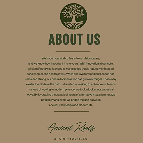 Ancient Roots Sea Salted Caramel Flavored Mushroom Coffee - Salted Caramel Coffee - Medium Roast Flavored Coffee - Gourmet Coffee with Benefits of Mushroom - By Corim Premium Blends (12 Ounces)