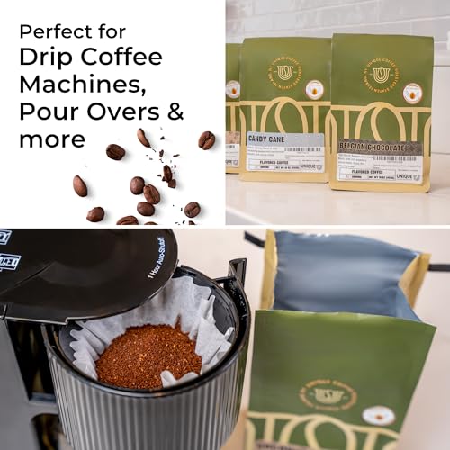 Smooth 'Belgian Chocolate' Flavored Ground Coffee, 1 LB (16 oz) bag, Medium Roast, 100% Arabica Premium Quality Flavor