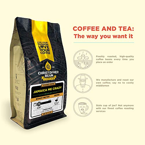 Christopher Bean Coffee - White Chocolate Raspberry Flavored Coffee, (Decaf Ground) 100% Arabica, No Sugar, No Fats, Made with Non-GMO Flavorings, 12-Ounce Bag of Decaf Ground coffee
