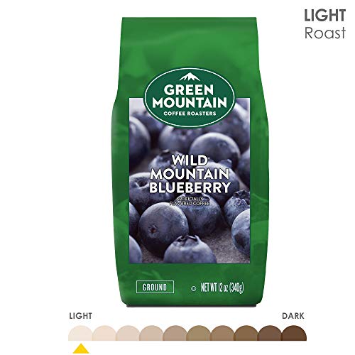 Green Mountain Coffee Roasters Wild Mountain Blueberry, Ground Coffee, Flavored Light Roast, Bagged 12 Oz, 1 Count