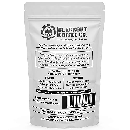 Blackout Coffee Chocolate Cherry Flavored Ground Coffee, Medium Roast - Ground Coffee, 12 oz Pouch