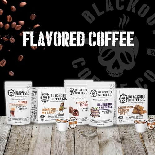 Blackout Coffee Chocolate Cherry Flavored Ground Coffee, Medium Roast - Ground Coffee, 12 oz Pouch